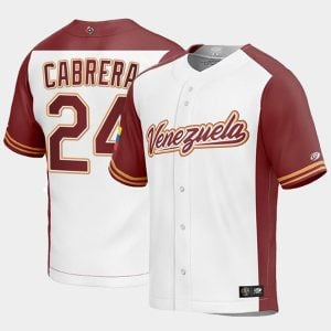 Venezuela Baseball Miguel Cabrera World Baseball Classic Jersey - White