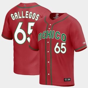 Mexico Baseball Giovanny Gallegos World Baseball Classic Jersey - Red
