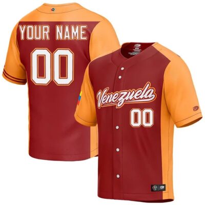 Custom Venezuela Baseball 2023 World Baseball Classic WBC Jersey – Burgundy