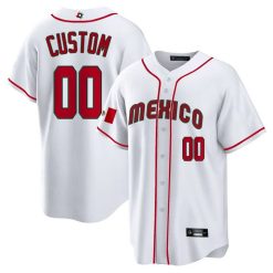 Custom Mexico 2023 World Baseball Classic Jersey – White