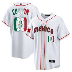 Custom Mexico 2023 World Baseball Classic Jersey – White Limited