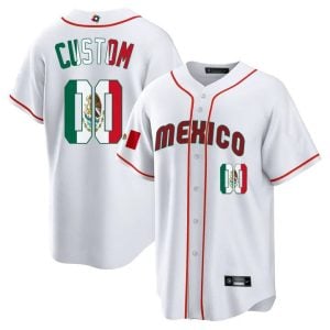 Custom Mexico 2023 World Baseball Classic Jersey – White Limited