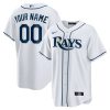 Custom Tampa Bay Rays White Jersey – All Stitched