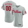Custom Philadelphia Phillies Grey Away Jersey Patch Collection - All Stitched