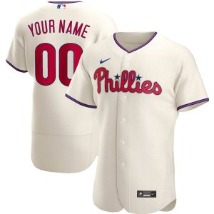 Custom Philadelphia Phillies Cream Jersey Patch Collection - All Stitched