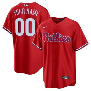 Custom Philadelphia Phillies Red Jersey Patch Collection - All Stitched