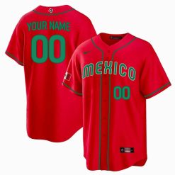 Custom Mexico National Baseball Red Jersey - All Stitched