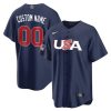 Custom USA World Baseball Classic WBC 2023 Navy Jersey