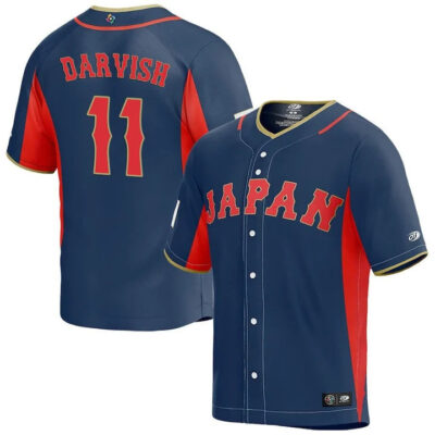 Yu Darvish #11 Japan Baseball World Baseball Classic Jersey – Navy