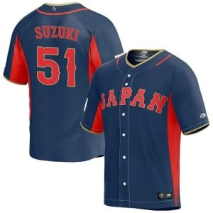 Seiya Suzuki #51 Japan Baseball World Baseball Classic Jersey – Navy