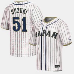 Seiya Suzuki #51 Japan Baseball World Baseball Classic Jersey – White