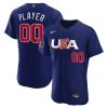 Custom USA World Baseball Classic WBC 2023 Navy Jersey