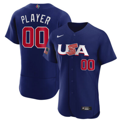 Custom USA World Baseball Classic WBC 2023 Navy Jersey