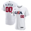 Custom USA World Baseball Classic WBC 2023 White Jersey