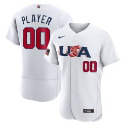 Custom USA World Baseball Classic WBC 2023 White Jersey