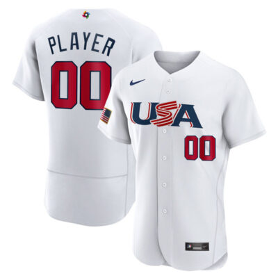 Custom USA World Baseball Classic WBC 2023 White Jersey