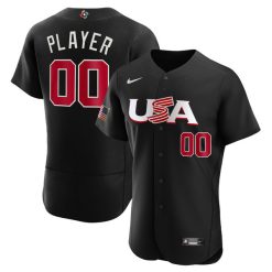 Custom USA World Baseball Classic WBC 2023 Black Jersey - All Stitched