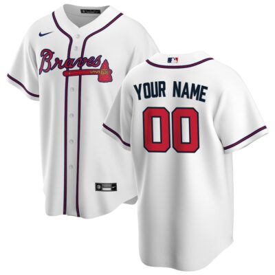Atlanta Braves Custom Stitched Jersey Patch Collection - White