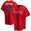 Atlanta Braves Custom Stitched Jersey Patch Collection - Red