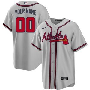 Atlanta Braves Custom Stitched Jersey Patch Collection - Gray