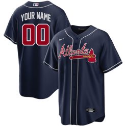 Atlanta Braves Custom Alternate Jersey Patch Collection – Navy