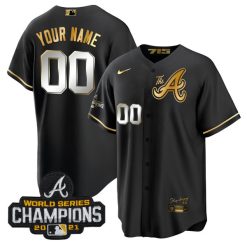 black and gold braves jersey