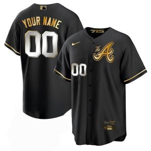 Atlanta Braves 2023 "The A" City Connect Concept Custom Jersey Patch Collection - Black Gold