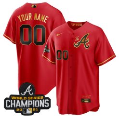 red gold braves jersey