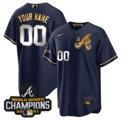 navy gold braves jersey