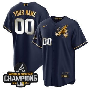 navy gold braves jersey