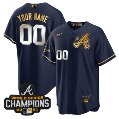 navy gold braves jersey