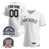 Custom Colorado Rockies Jersey White - All Stitched