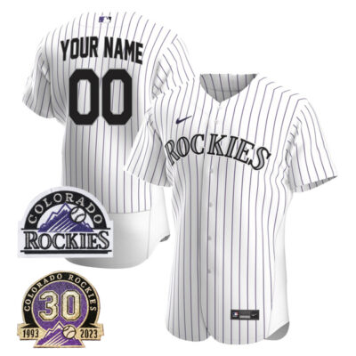Custom Colorado Rockies Jersey White - All Stitched