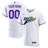 Custom Tampa Bay Rays Devil Rays White Jersey – All Stitched