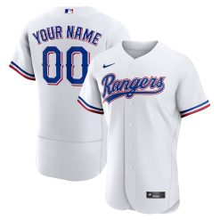Custom Texas Rangers Jersey White – All Stitched