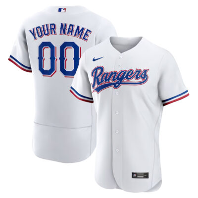 Custom Texas Rangers Jersey White – All Stitched