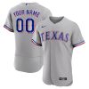 Custom Texas Rangers Gray Jersey – All Stitched