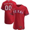 Custom Texas Rangers Red Alternate Jersey – All Stitched