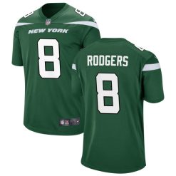 Aaron Rodgers New York Jets Green Game Jersey - All Stitched