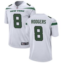 Aaron Rodgers New York Jets White Game Jersey - All Stitched