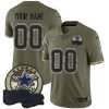 Dallas Cowboys 2022 Salute To Service Olive Special Limited Edition Custom Jersey – All Stitched