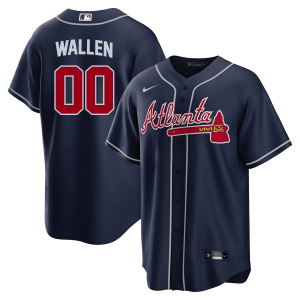 Morgan Wallen Atlanta Braves Custom Number Stitched Jersey - Navy