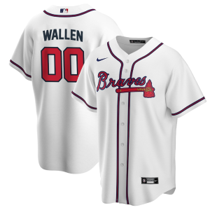 Morgan Wallen Atlanta Braves Custom Number Stitched Jersey - White
