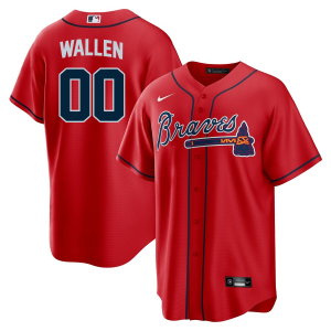 Morgan Wallen Atlanta Braves Custom Number Stitched Jersey - Red