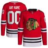 Custom Chicago Blackhawks Red Jersey - All Stitched