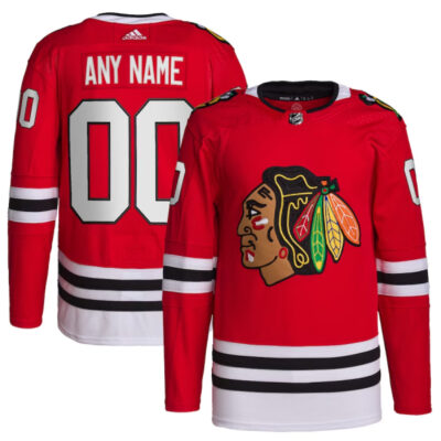 Custom Chicago Blackhawks Red Jersey - All Stitched