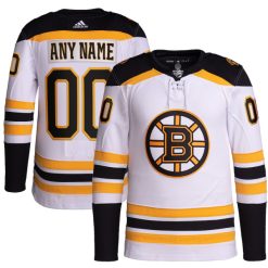 Boston Bruins Custom White Jersey - All Stitched