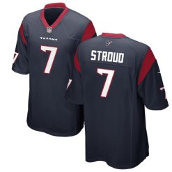 CJ Stroud Houston Texans Navy 2023 Game Jersey Stitched