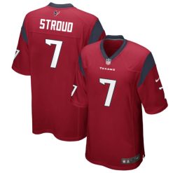 CJ Stroud Houston Texans Red 2023 Game Jersey Stitched
