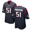 Will Anderson Jr Houston Texans Navy 2023 Game Jersey - All Stitched